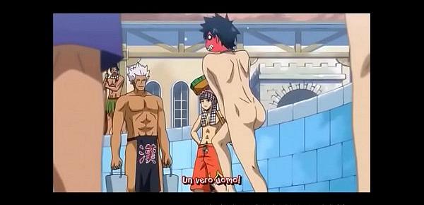  girls fan service Fairy Tail ova 1  2 Funny moments